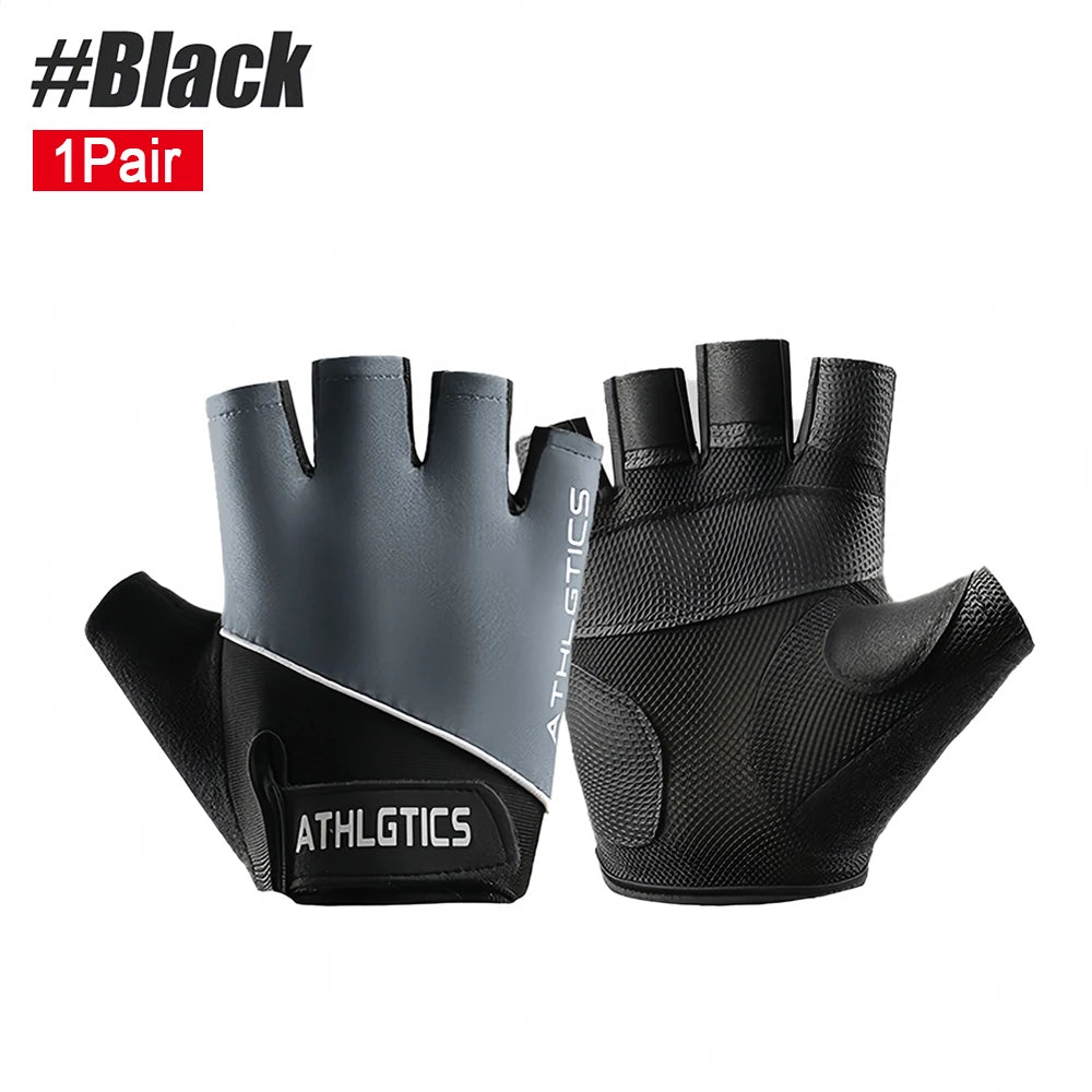 Breathable Cycling & Gym Gloves Fingerless Workout Gloves for Men & Women