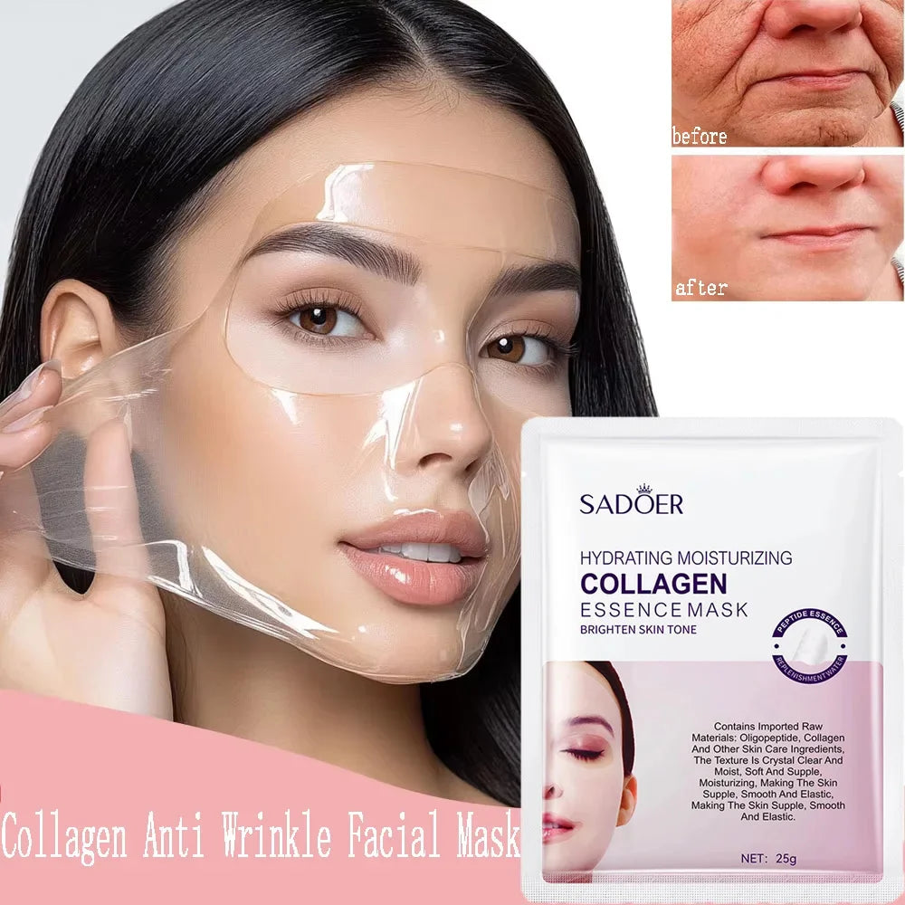 Collagen Anti-Aging Facial Mask Hydrating, Brightening & Wrinkle Repair