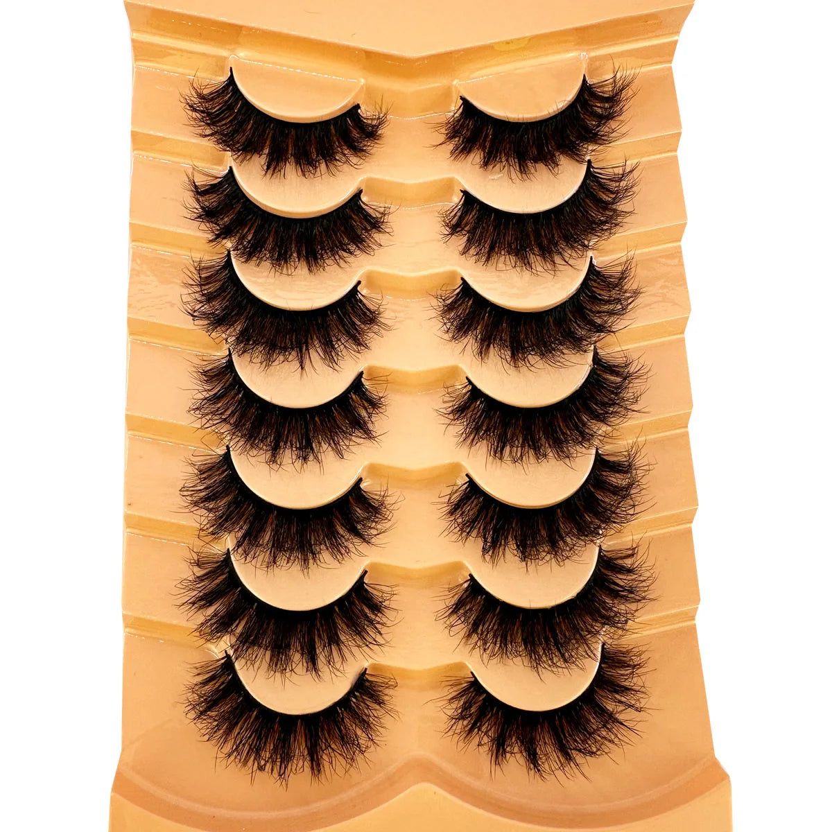 7 Pairs 3D Mink Full False Eyelashes Thick Dramatic Faux Lashes Wholesale Full Set