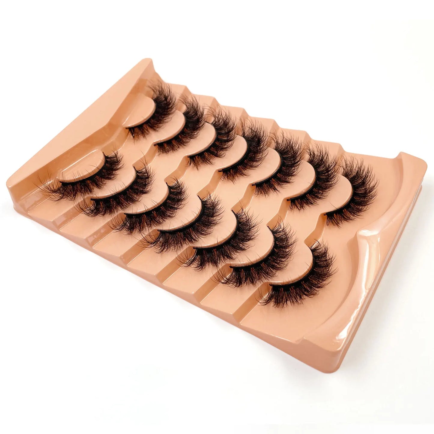 7 Pairs 3D Mink Full False Eyelashes Thick Dramatic Faux Lashes Wholesale Full Set