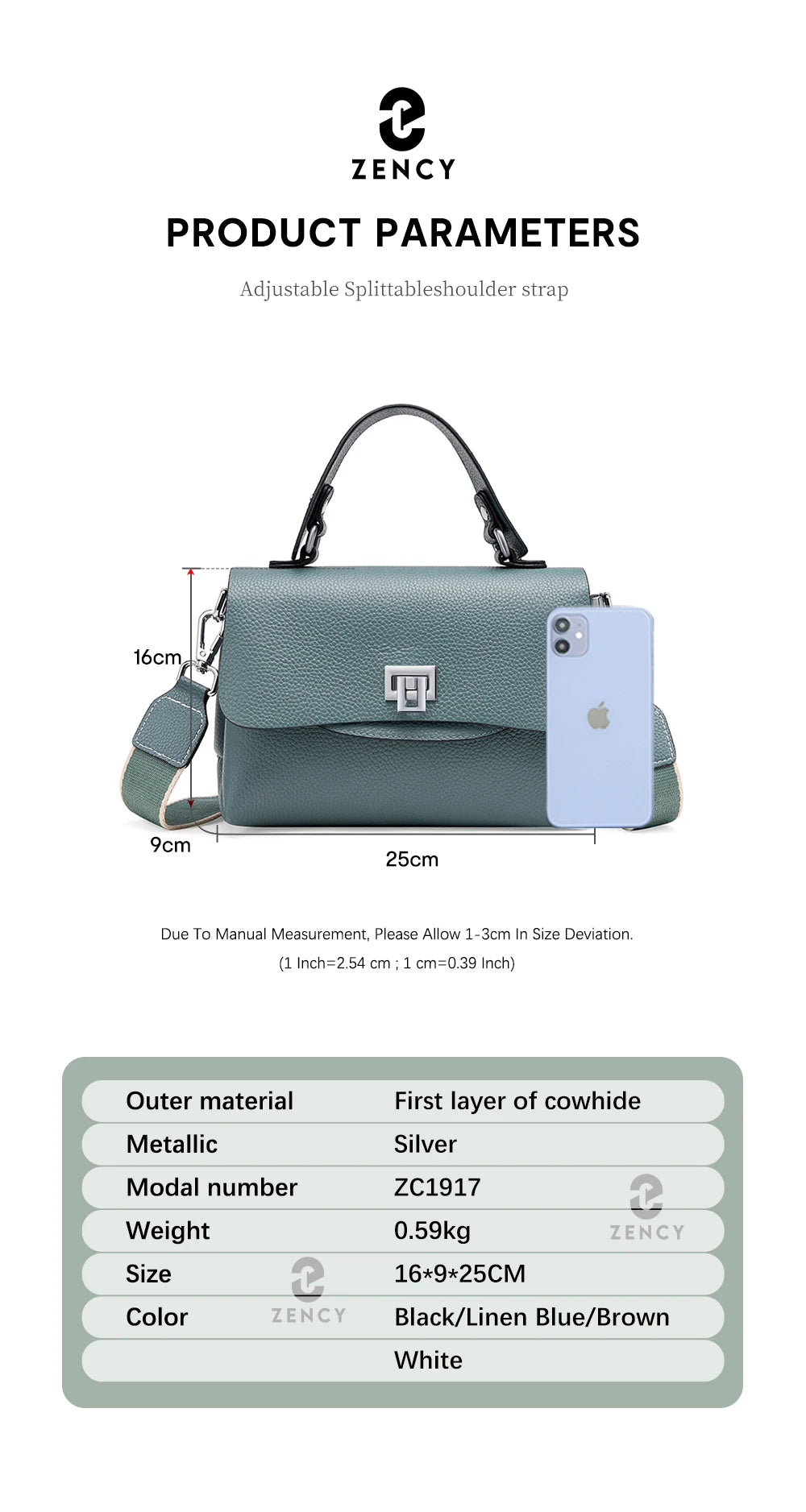 Women's Genuine Leather Top - Handle Envelop Bag - Luxury Crossbody Handbag