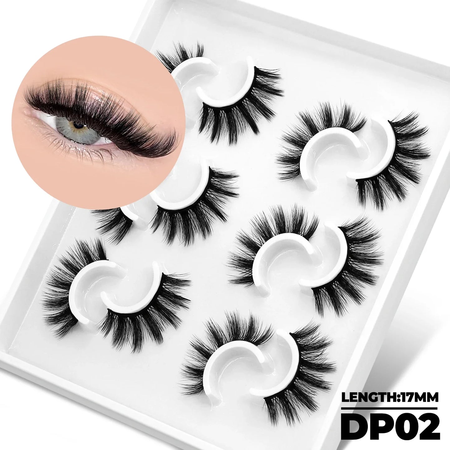Velrinay 3D Mark Lashes soft Natural False Eyelashes Faux Mink Eyelash Extension