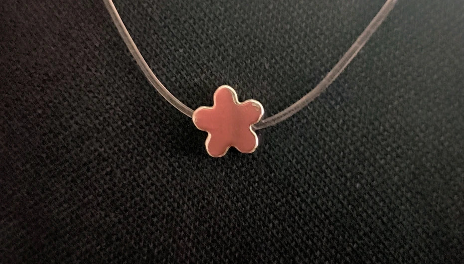 Crystal Zircon Water Drop Pendant Necklace - Invisible Chain Choker for Women