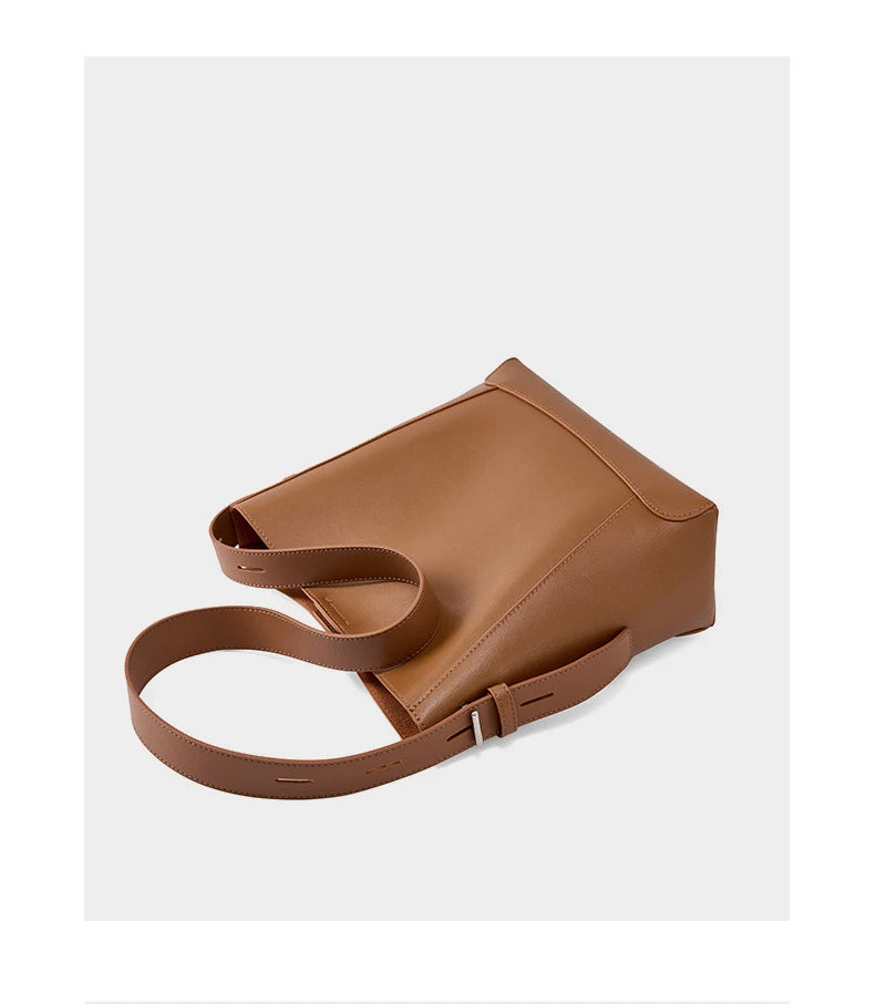 2025 Genuine Leather Buket Bag - Designer Crossbody Shoulder Bag for Women