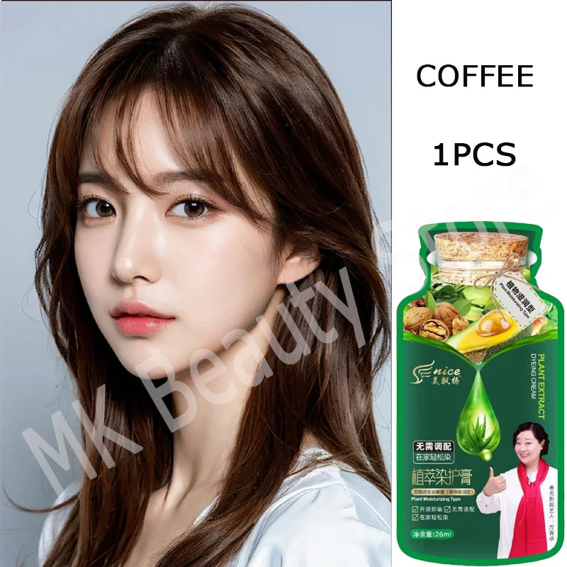 Natural Plant Hair Dye Shampoo - % Minute Gray Hair Color Treament