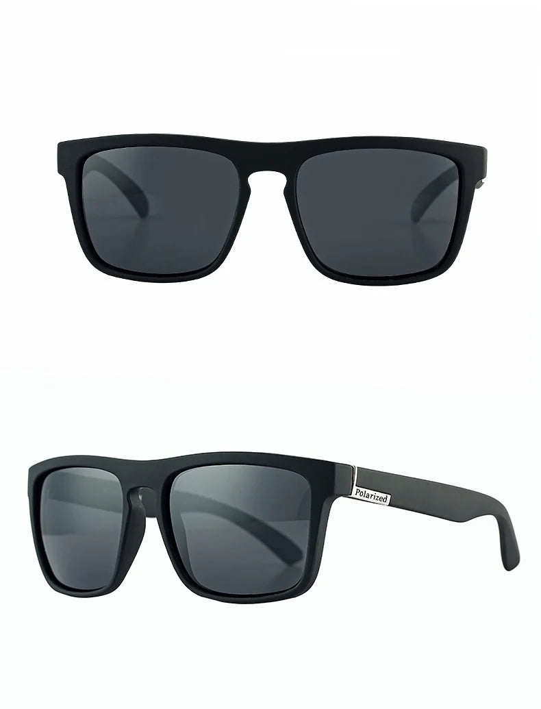 Fashion Square Polarized Sunglasses for Men- Vintage Designer UV400 Shades