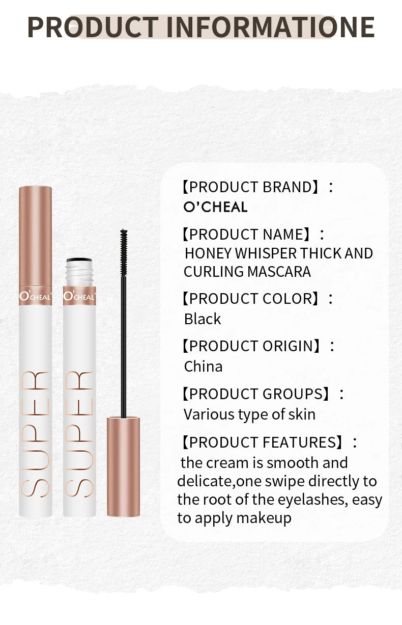 O' Cheal 3D Silk Fiber Mascara Volumizing & Lengthening Black Lash