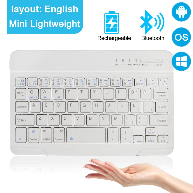 Wireless Bluetooth Keyboard & Mouse Combo- Rechargeable Set for MacBook, iPad, PC & Tablet
