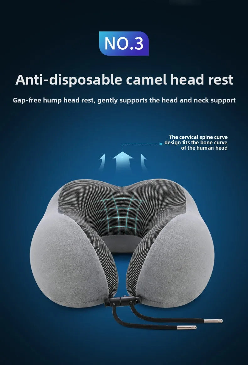 U Shaped Memory Foam Travel Neck Pillow - Soft & Comfortable for Travel
