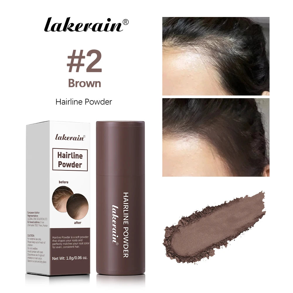 Lake rain Hairline Powder Natural Hair & Eyebrow Gap Filer Instant Fuller Look