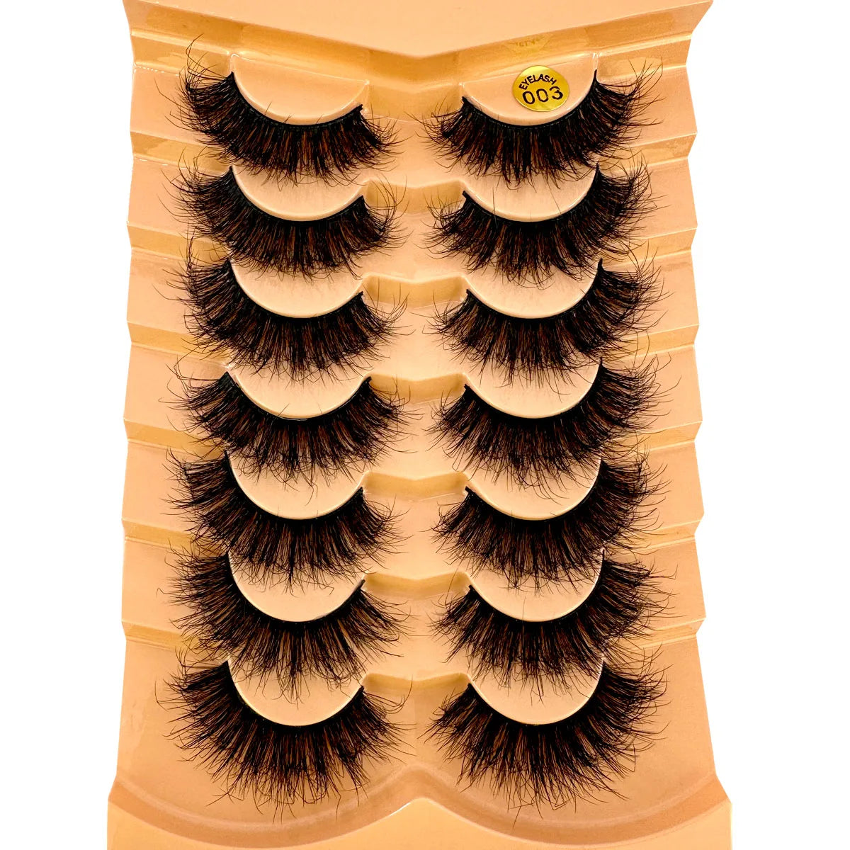 7 Pairs 3D Mink Full False Eyelashes Thick Dramatic Faux Lashes Wholesale Full Set