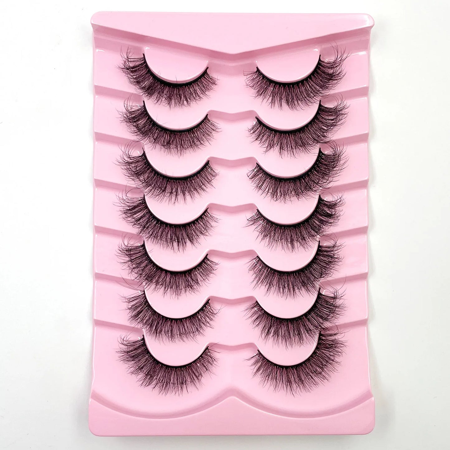 7 Pairs 3D Mink Full False Eyelashes Thick Dramatic Faux Lashes Wholesale Full Set