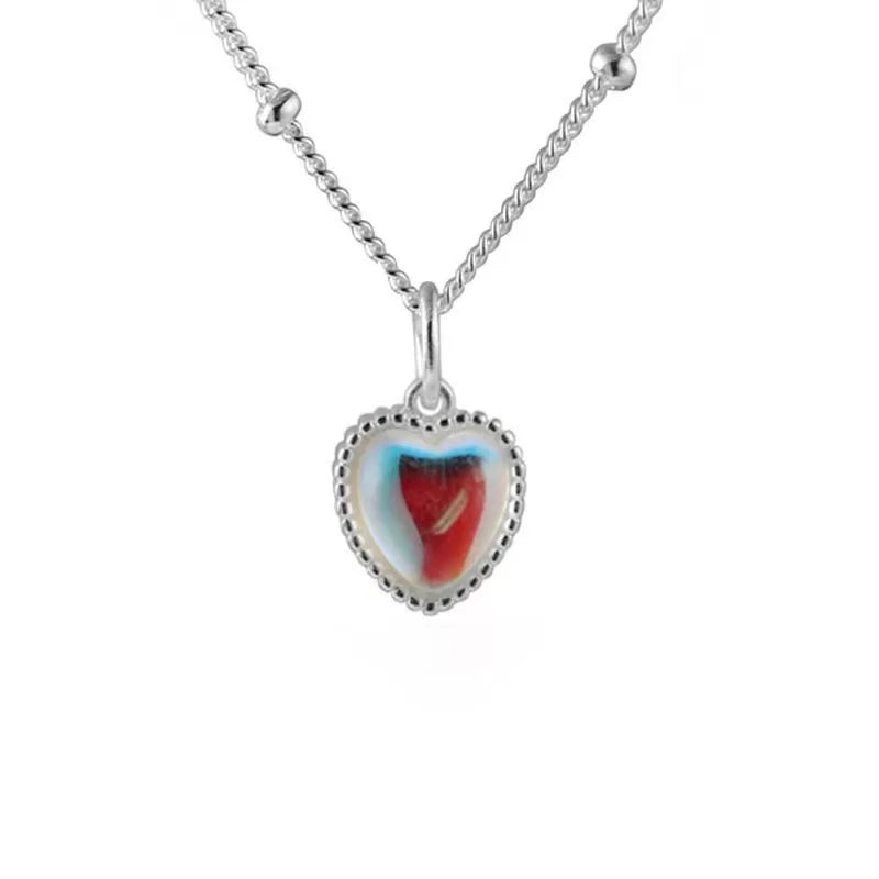 Crystal Zircon Water Drop Pendant Necklace - Invisible Chain Choker for Women