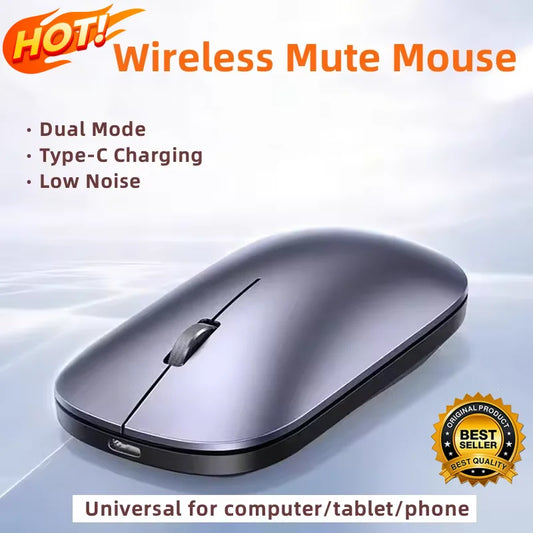 Wireless Mouse Type -C Charging - Silent Click Portable Ergonomic Computer Mouse