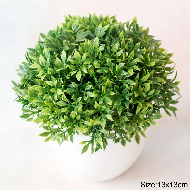 Artificial Bonsai Tree with Flower-Fake Potted Plant for Home Room & Garden Decoration