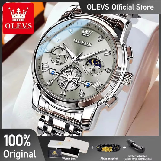 OLEVS Men's Classic Multifunctional Flywheel Automatic Watch -elegant & Precise