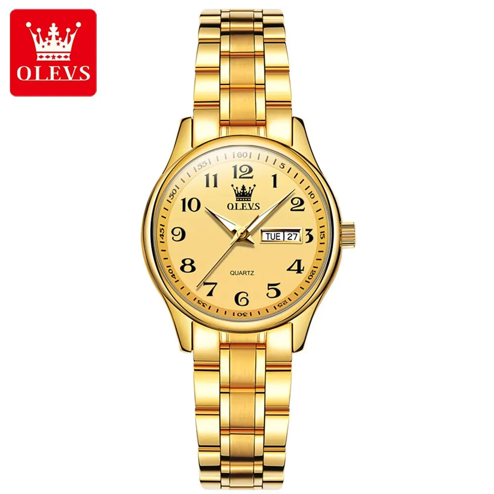 OLEVS Women's Luxury Watch- Elegant Stainless-Steel Timepieces