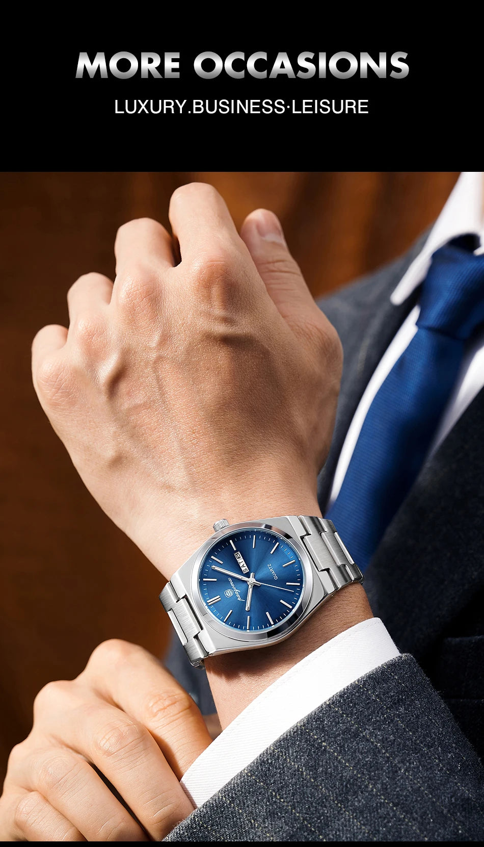 PAAZOMU Luxury Quartz Men's Watch Sport Waterproof Wristwatch