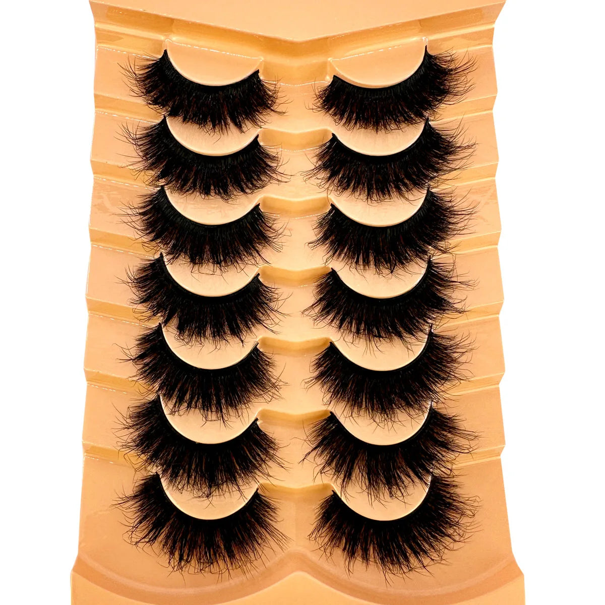 7 Pairs 3D Mink Full False Eyelashes Thick Dramatic Faux Lashes Wholesale Full Set