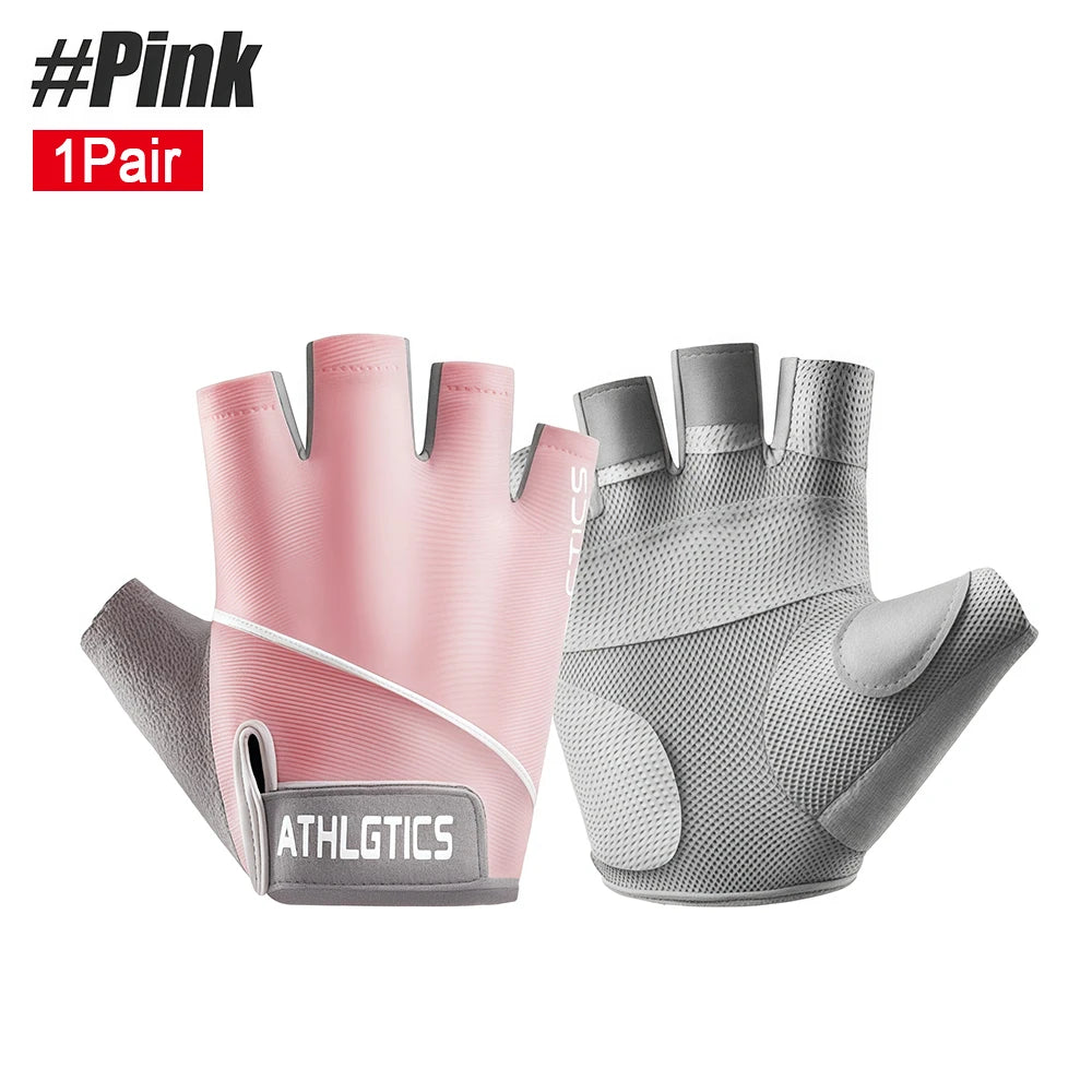 Breathable Cycling & Gym Gloves Fingerless Workout Gloves for Men & Women