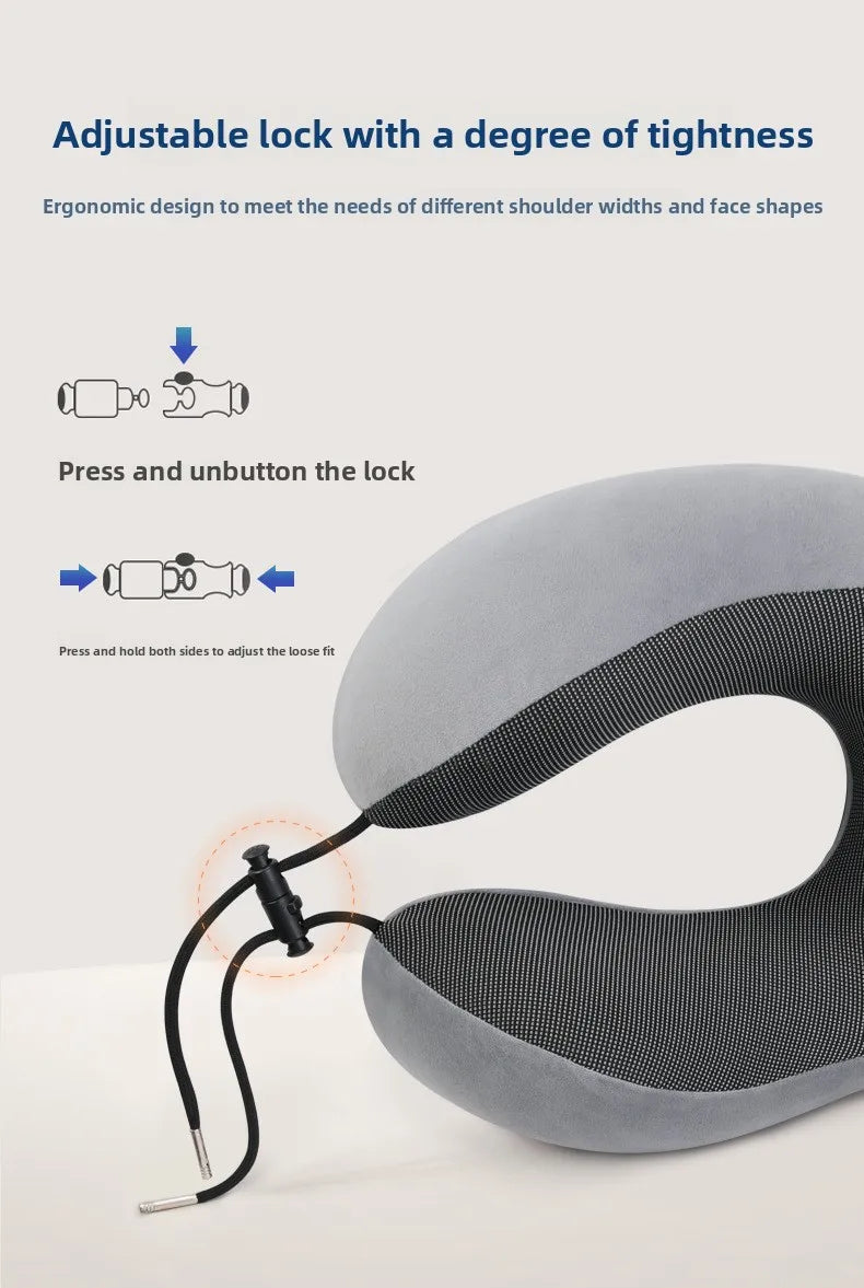 U Shaped Memory Foam Travel Neck Pillow - Soft & Comfortable for Travel