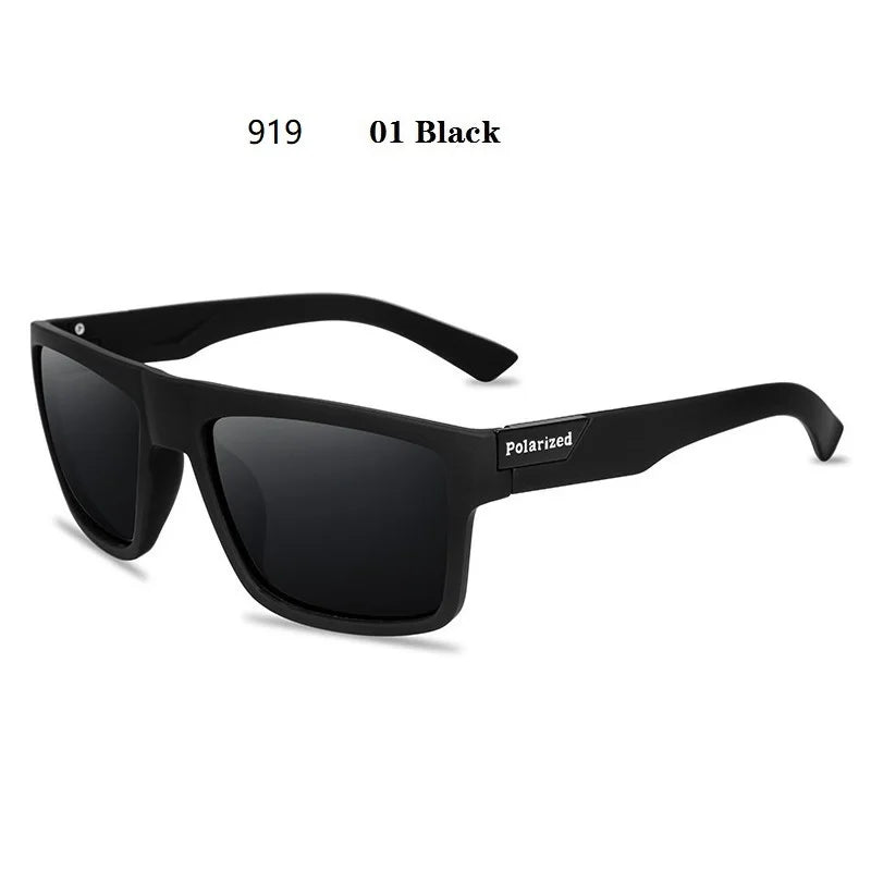 Fashion Square Polarized Sunglasses for Men- Vintage Designer UV400 Shades