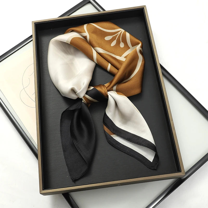 Luxury Silk Feeling Neckerchief for Women Designer Style Neck Wrap & Hair Accessory