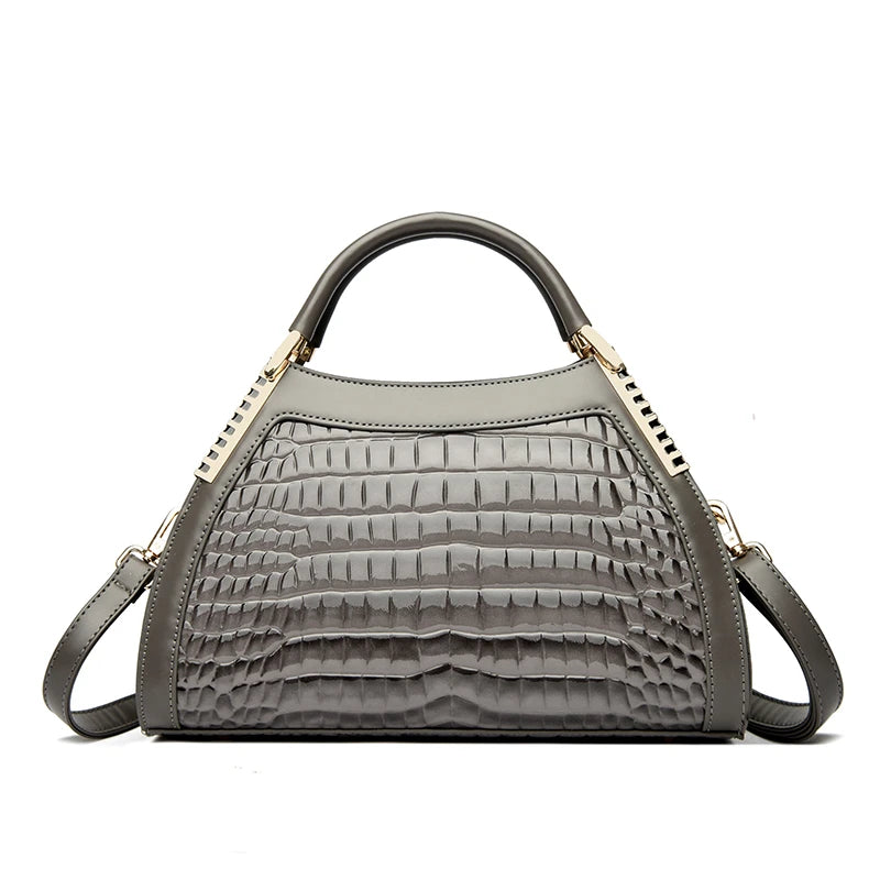 Luxury Alligator Patent Leather Crossbody Hobo Bag