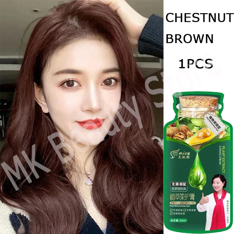 Natural Plant Hair Dye Shampoo - % Minute Gray Hair Color Treament