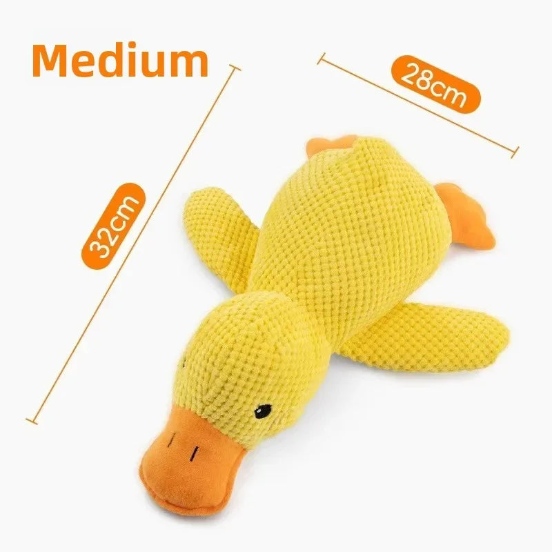 Claiming Duck Squeaky Plush Dog Toy- Soft Sleep Aid Companion Toy for Puppies & Dogs