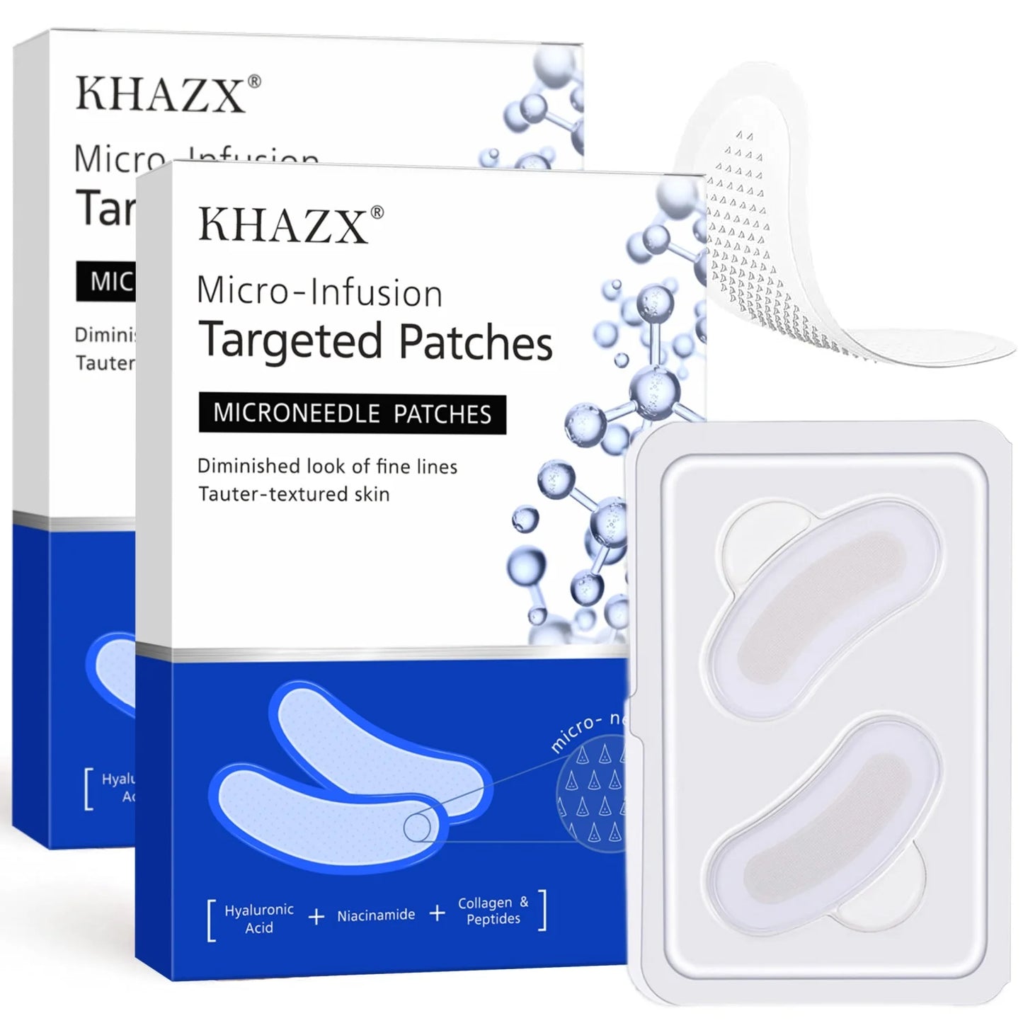Retinol Microneedle Eye Patches with Hyaluronic Acid - Aging Under Eye Treatment