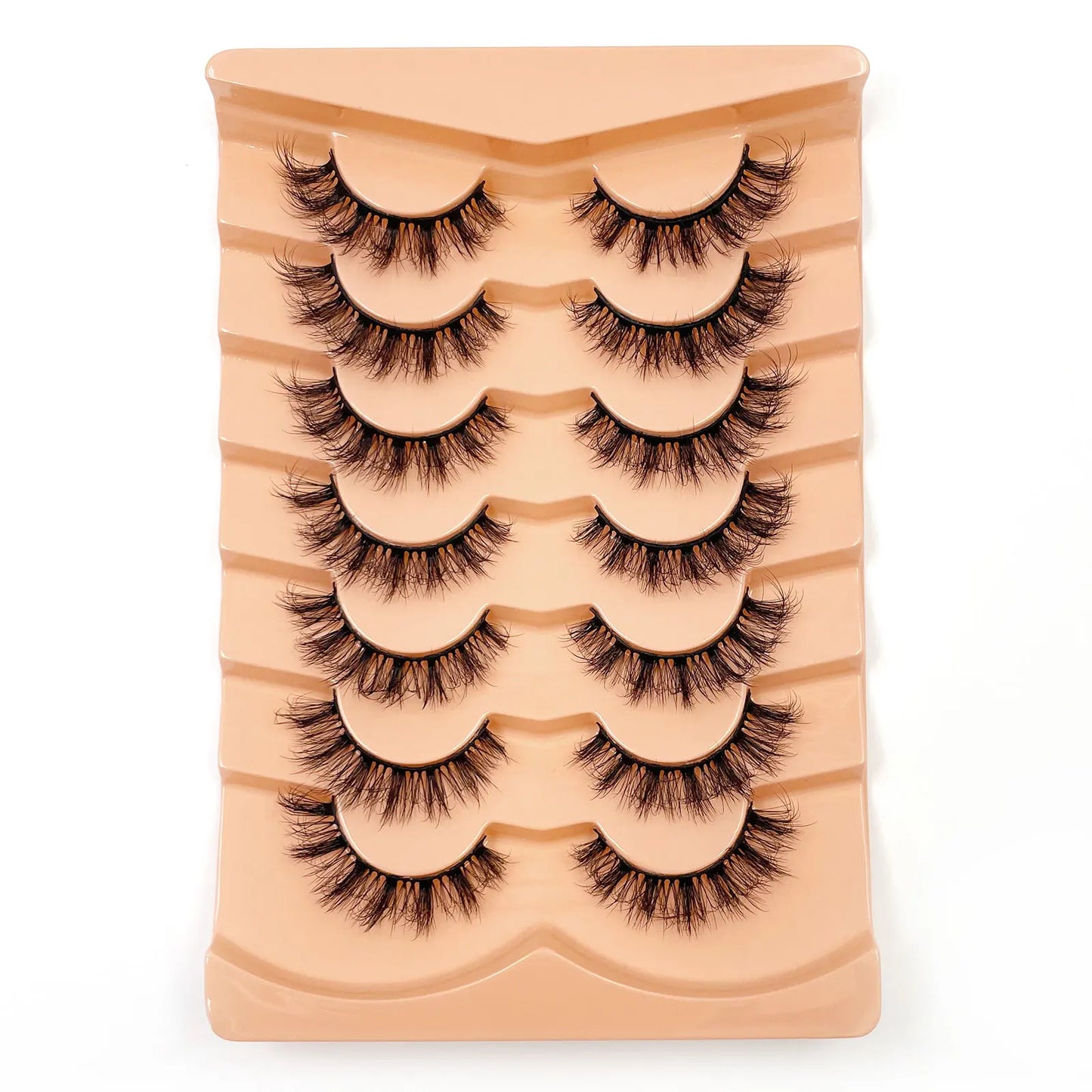7 Pairs 3D Mink Full False Eyelashes Thick Dramatic Faux Lashes Wholesale Full Set