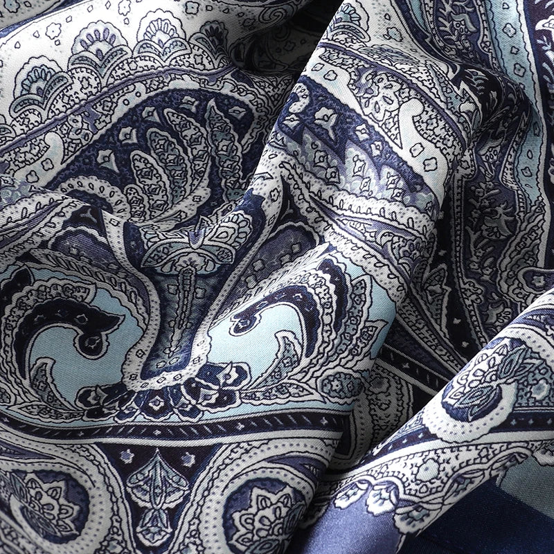 Bohemian Luxury Silk Square Scarf for Women Designer Print Shawl & Versatile Wrap