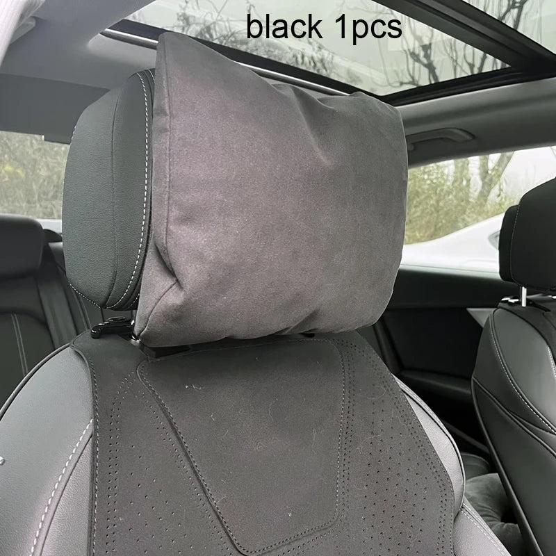 Car Seat Neck Support Pillow- Soft Headrest Cushion for Driver & Passenger