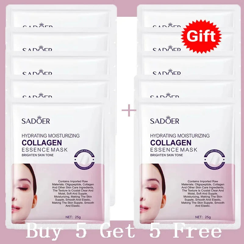 Collagen Anti-Aging Facial Mask Hydrating, Brightening & Wrinkle Repair