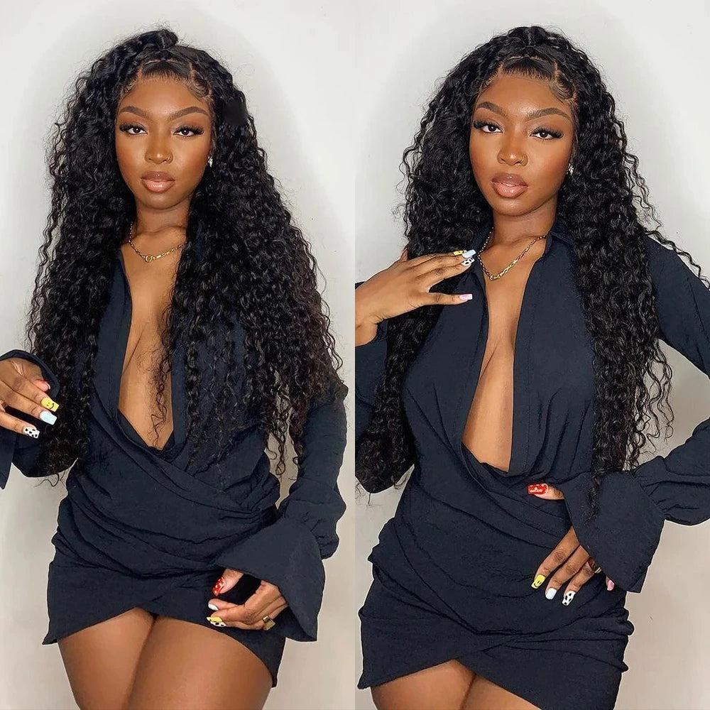4x4 & 13x4 Transparent Lace Front Wig 100% Remy Human Hair Straight Body Wave Deep Wave Water Wave Kinky Curly