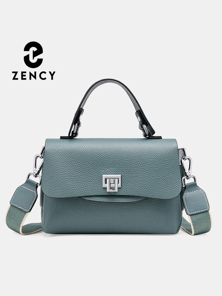 Women's Genuine Leather Top - Handle Envelop Bag - Luxury Crossbody Handbag