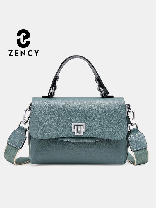 Women's Genuine Leather Top - Handle Envelop Bag - Luxury Crossbody Handbag