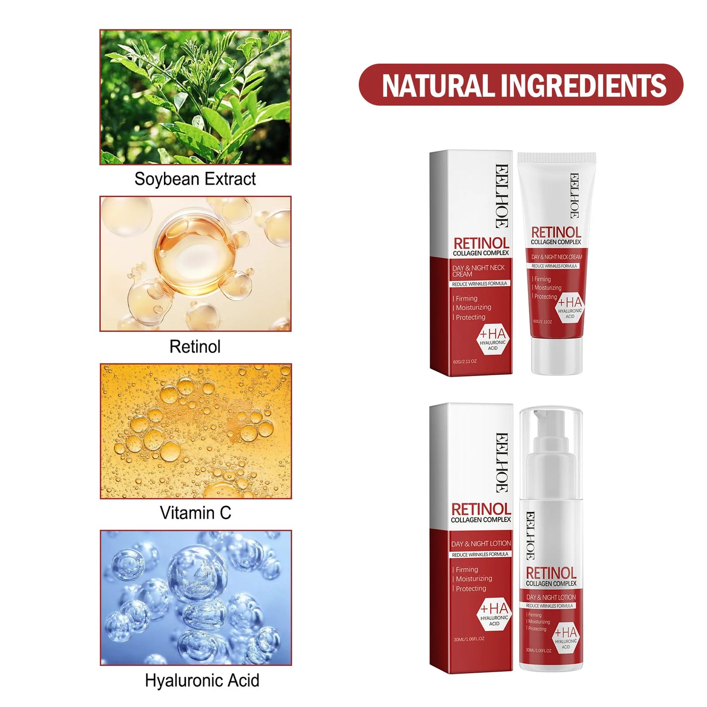Retinol Skin Care Serum Set - Hydrating & Brightening