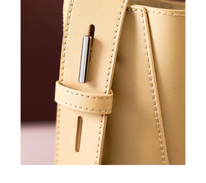 2025 Genuine Leather Buket Bag - Designer Crossbody Shoulder Bag for Women