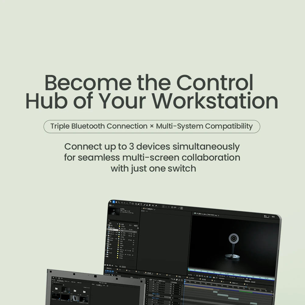 NILLKIN Foldable Bluetooth Keyboard with Touchpad - Rechargeable Wireless for iOS Android Windows