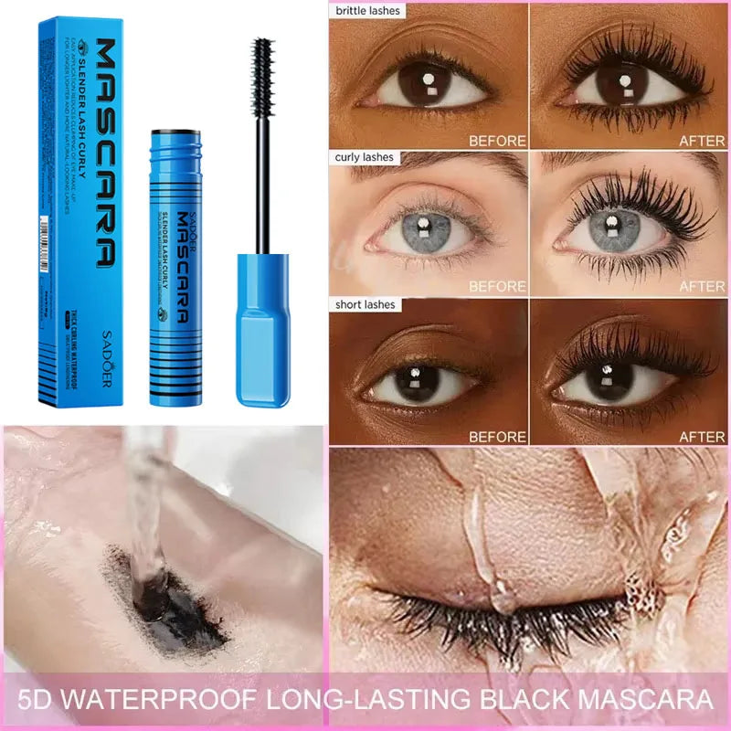 Waterproof Lengthening Mascara - Silk Fiber Formula for Volume & Length