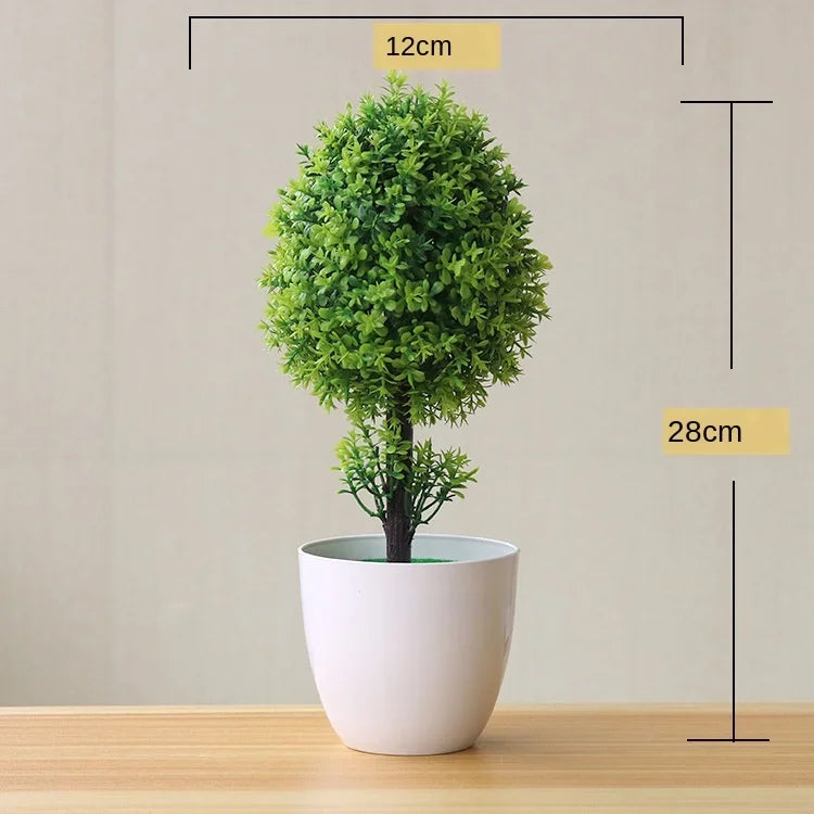 Artificial potted Bonsai Tree- Faux Green Plant for Hime, Garden & Patty Decor