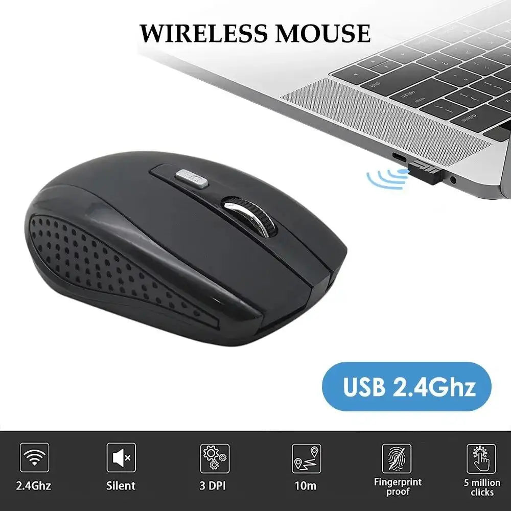 2.4G Wireless Mouse - Silent Portable Rechargeable Ergonomic Computer Mouse