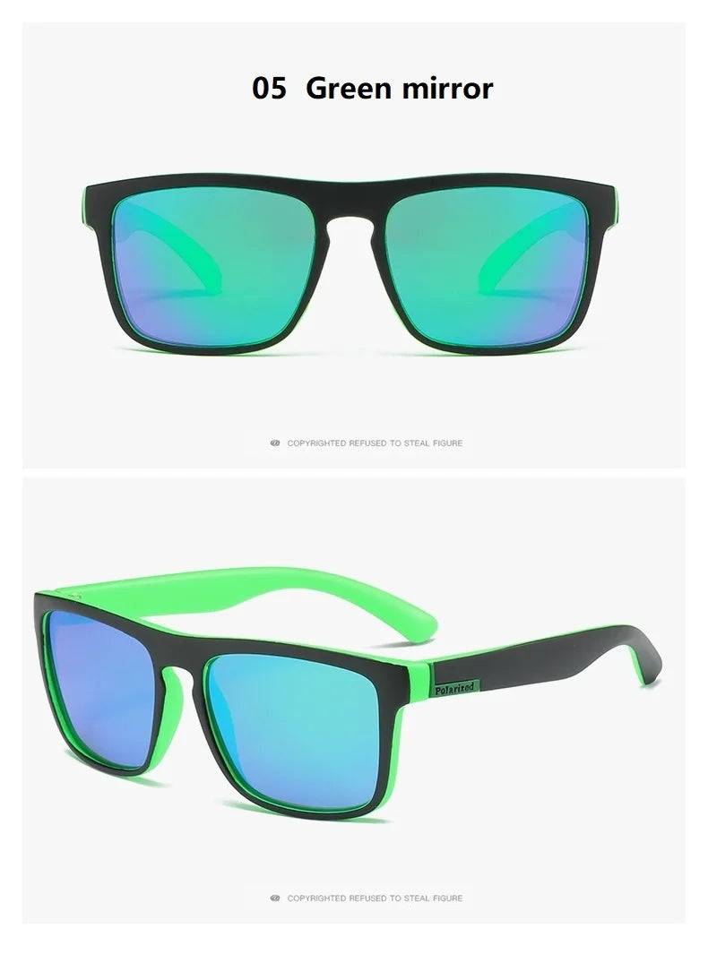 Fashion Square Polarized Sunglasses for Men- Vintage Designer UV400 Shades