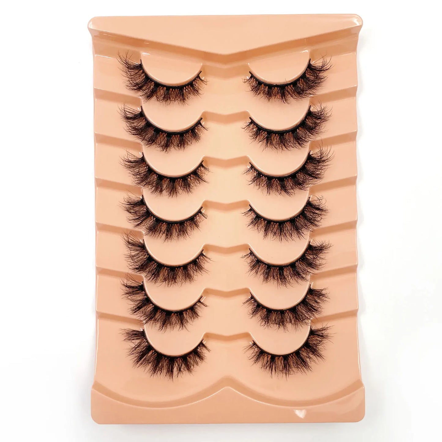 7 Pairs 3D Mink Full False Eyelashes Thick Dramatic Faux Lashes Wholesale Full Set