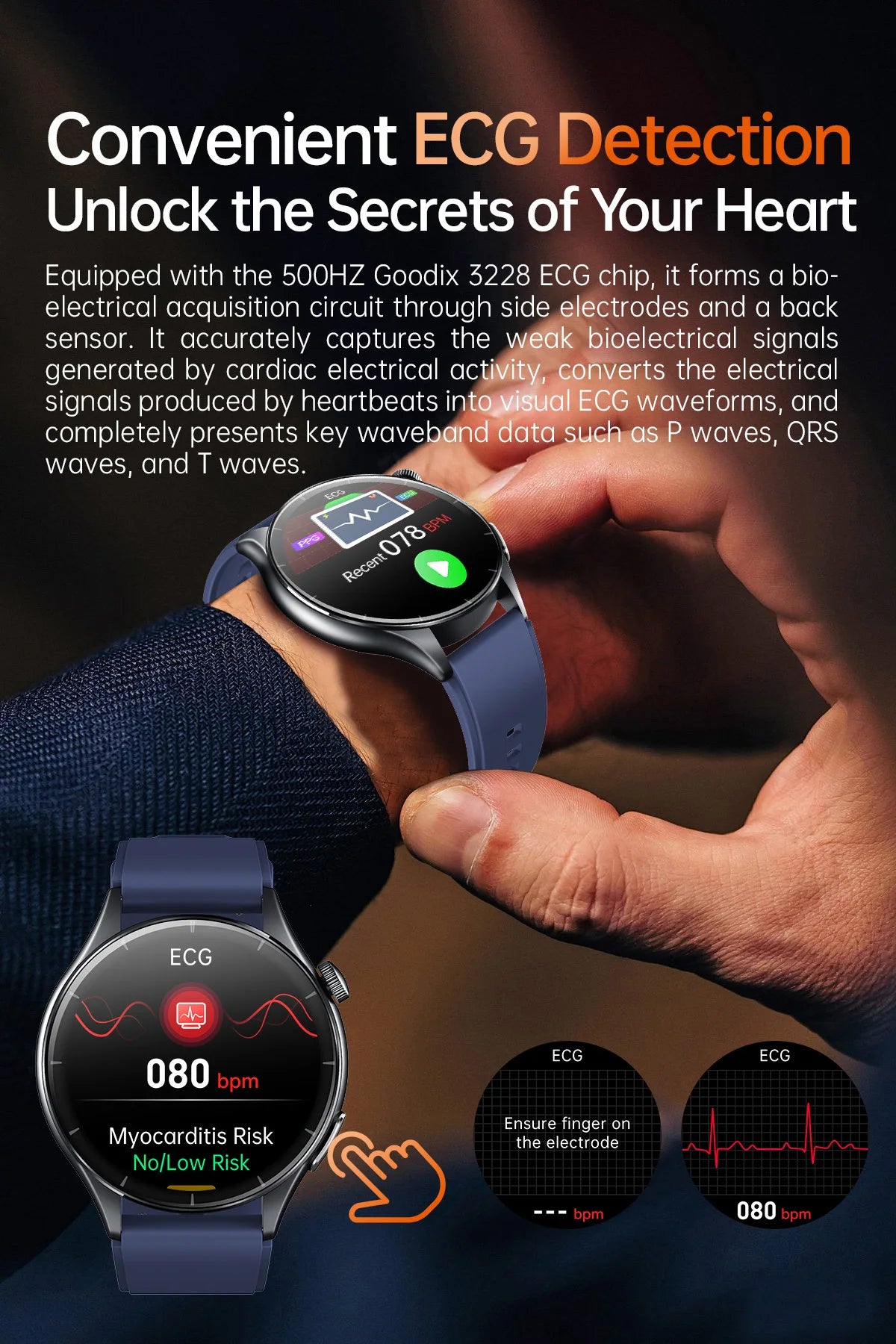 2025 Clinical Grade Laser Therapy Smartwatch - Blood Pressure Heart Rate Monitor