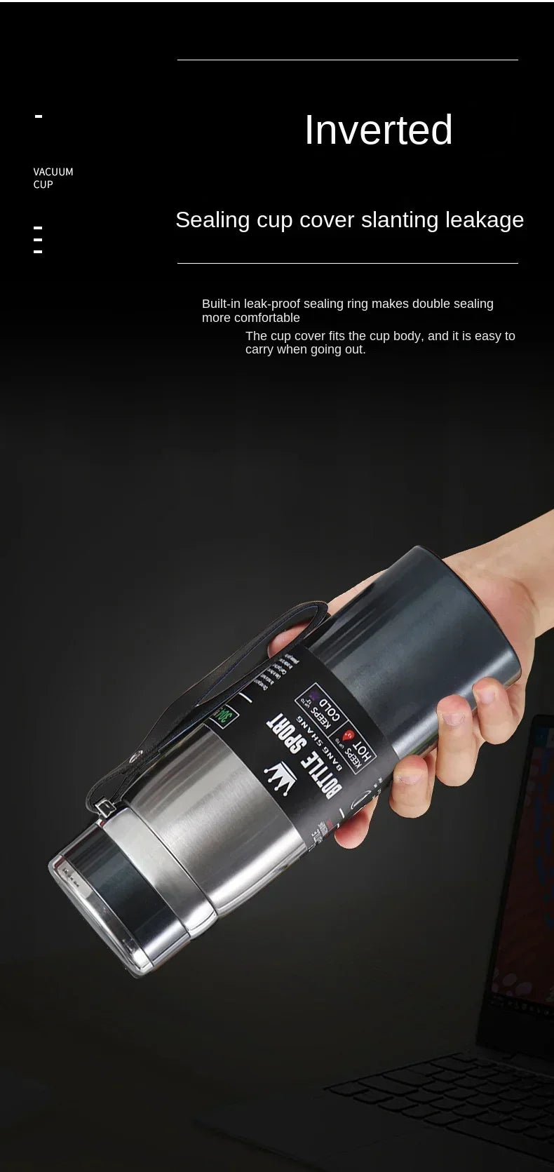 800ML Double - Wall Stainless Steel Insulted Water Bottle
