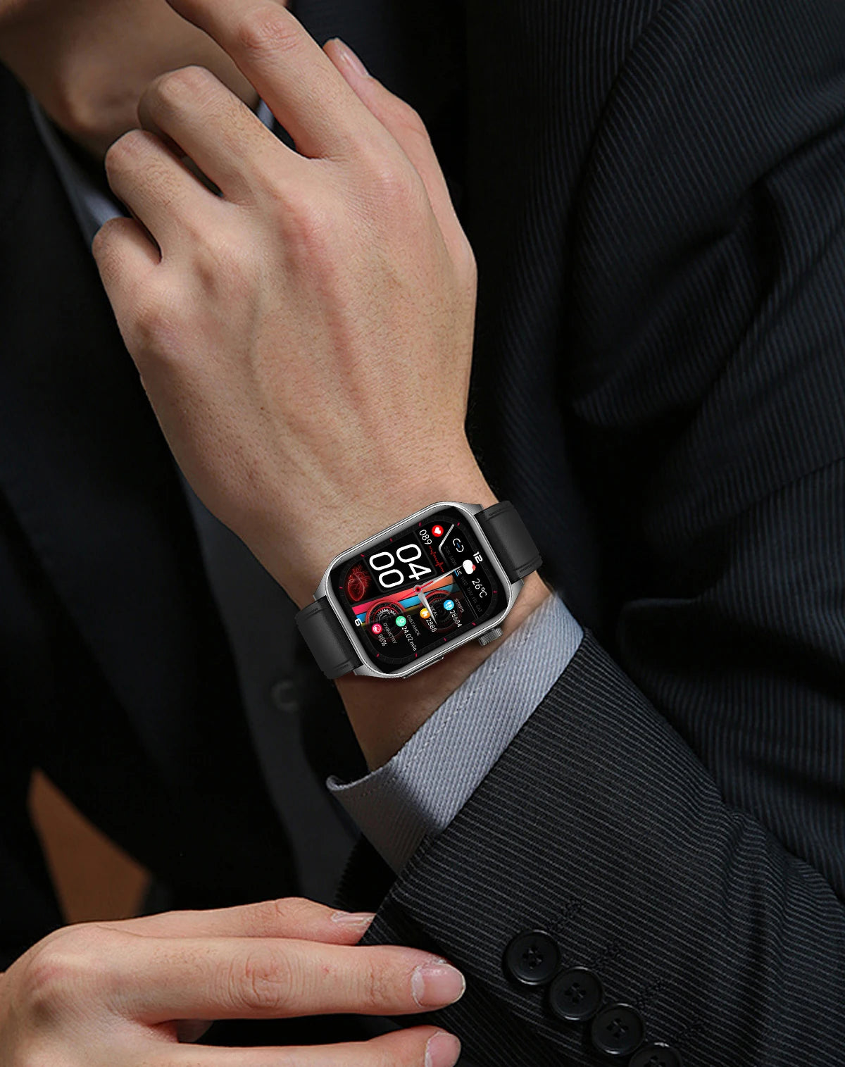 2025 Nursing Grade Laser Therapy Smartwatch- ECG PPG Blood Pressure Uric Acid Monitor