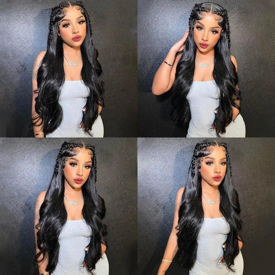 Body Wave Glueless Wig 100% Brazilian Remy Human Hair 4x4 & %x5 Lace 180 & 200 Density 18- 38 Inches